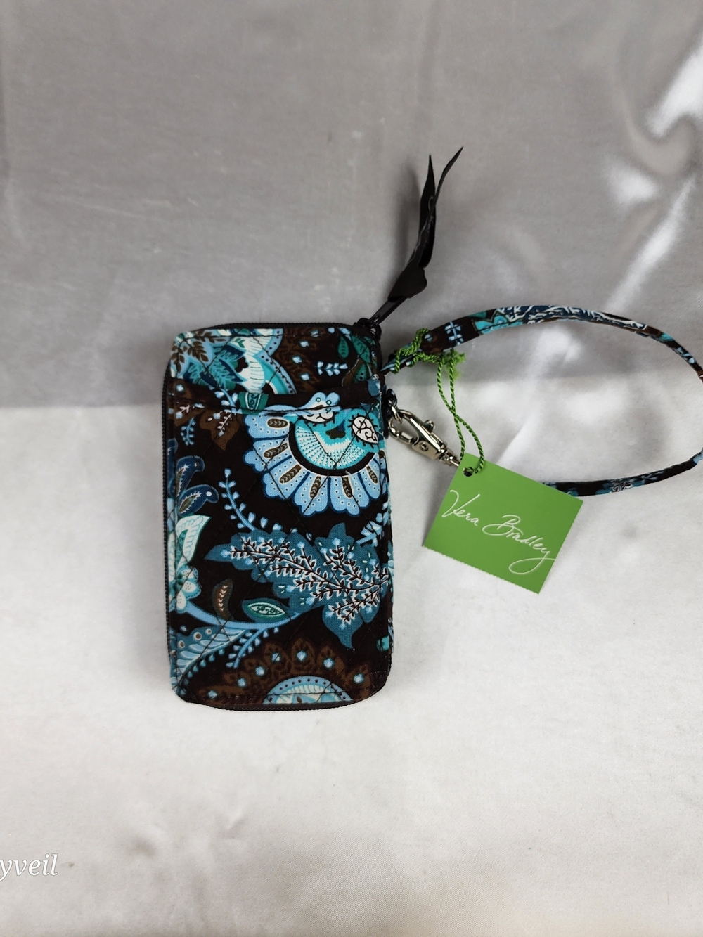 NWT Vera Bradley Blue Java Paisley Phone Wristlet Wallet